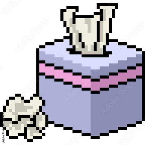 vector pixel art tissue box