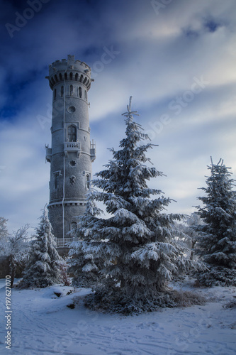 Tower on a winter season