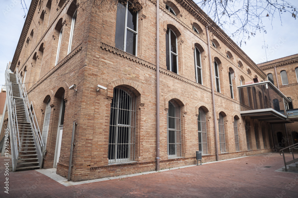 Cultural Center Tecla Sala, in old textile factory, Hospitalet de Llobregat, province Barcelona, Catalonia.