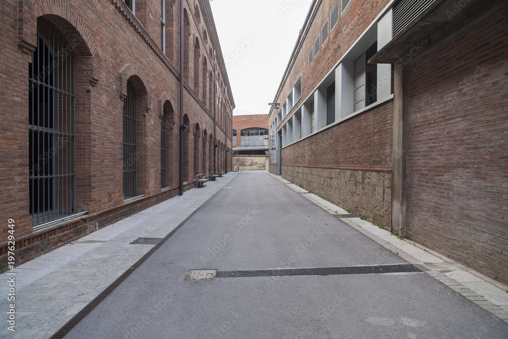 Cultural Center Tecla Sala, in old textile factory, Hospitalet de Llobregat, province Barcelona, Catalonia. Cultural Center Tecla Sala, in old textile factory, Hospitalet de Llobregat, province Barcelona, Catalonia.