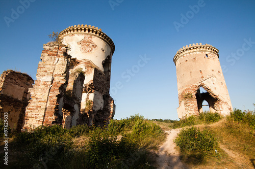 The ruins of an old castle in the village of Chervonograd. Ukraine photo