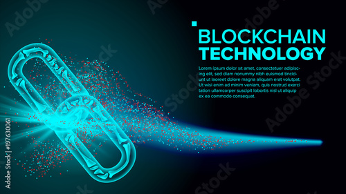 Blockchain Vector. Link Web Chain Internet. Development Software Platform. Illustration