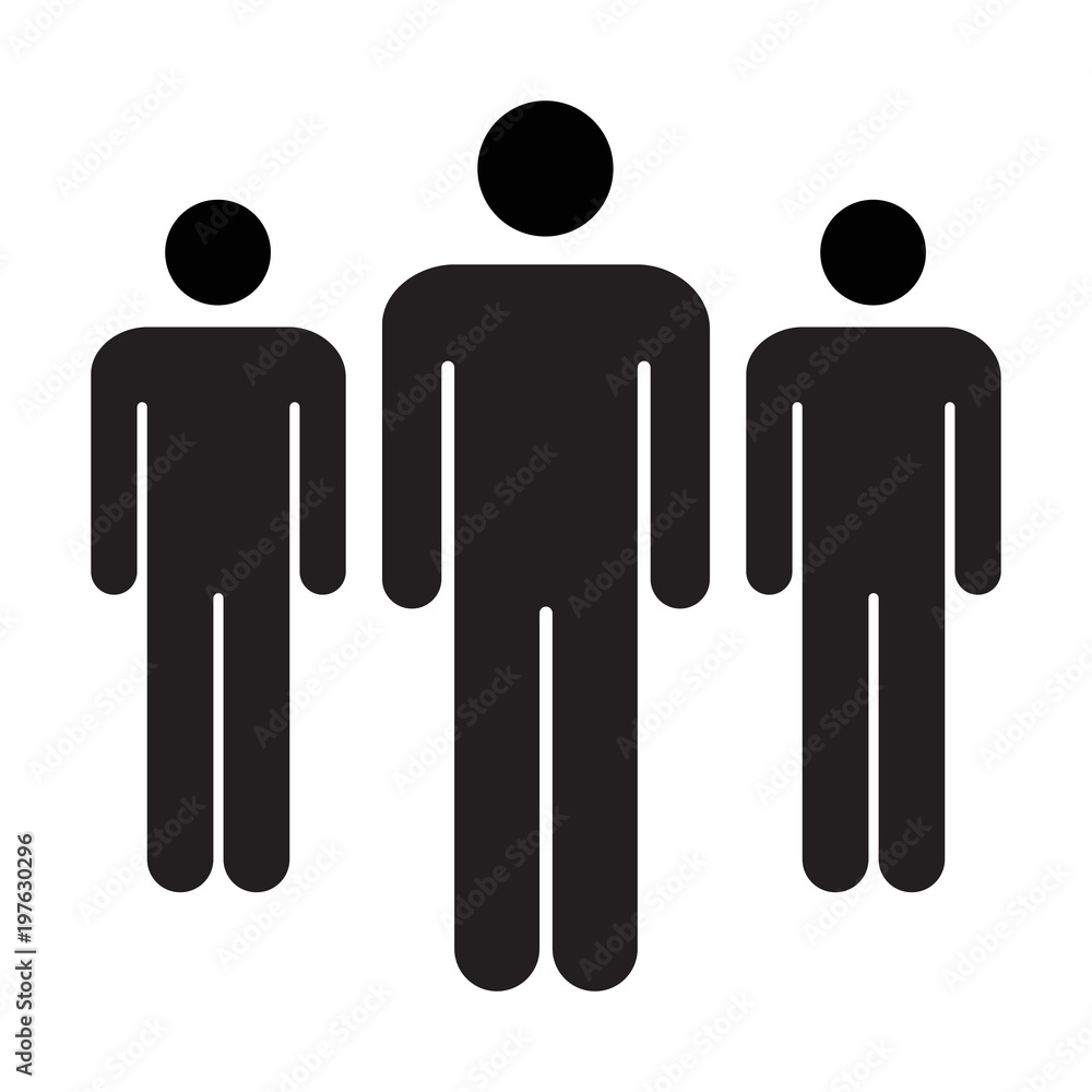 People Icon Vector Group of Men Team Symbol for Business Infographic Design in Glyph Pictogram illustration People Icon Vector Group of Men Team Symbol for Business Infographic Design in Glyph Pictogram illustration
