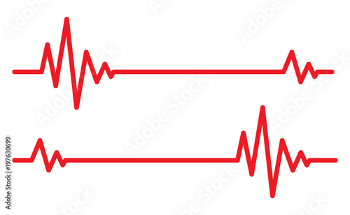 Heartbeat icos. Vector illustration.