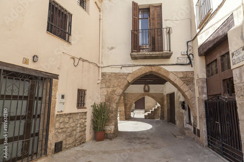 Street village view, Piera, province Barcelona, Spain.