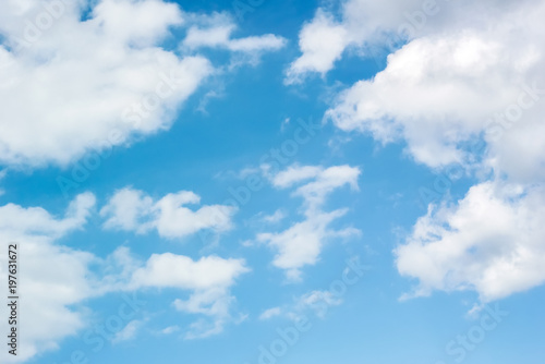 Photo of beautiful white clouds in a blue sky