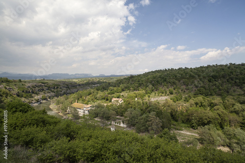 Landscape view in Roda de Ter, Osona comarca region, province Barcelona, Catalonia.Spain.