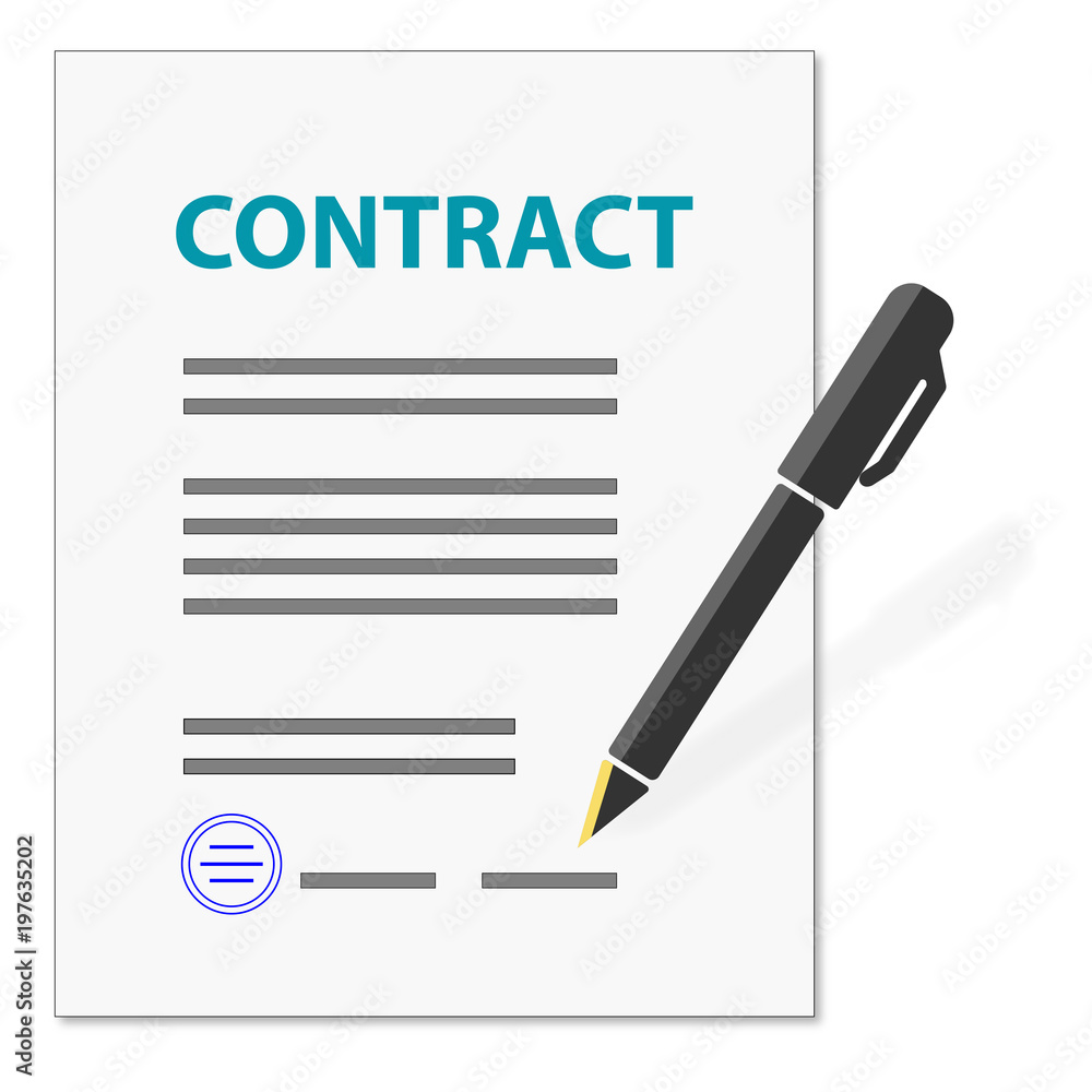 Signature contract form, privacy, isolated, white background with pen Signature contract form, privacy, isolated, white background with pen