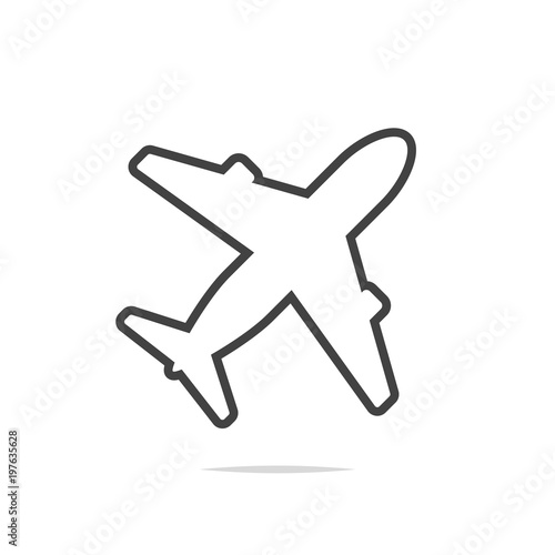 Airplane line icon vector