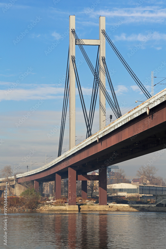 Obraz premium New Railway Bridge Belgrade