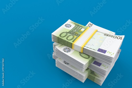 Stack of euro currency