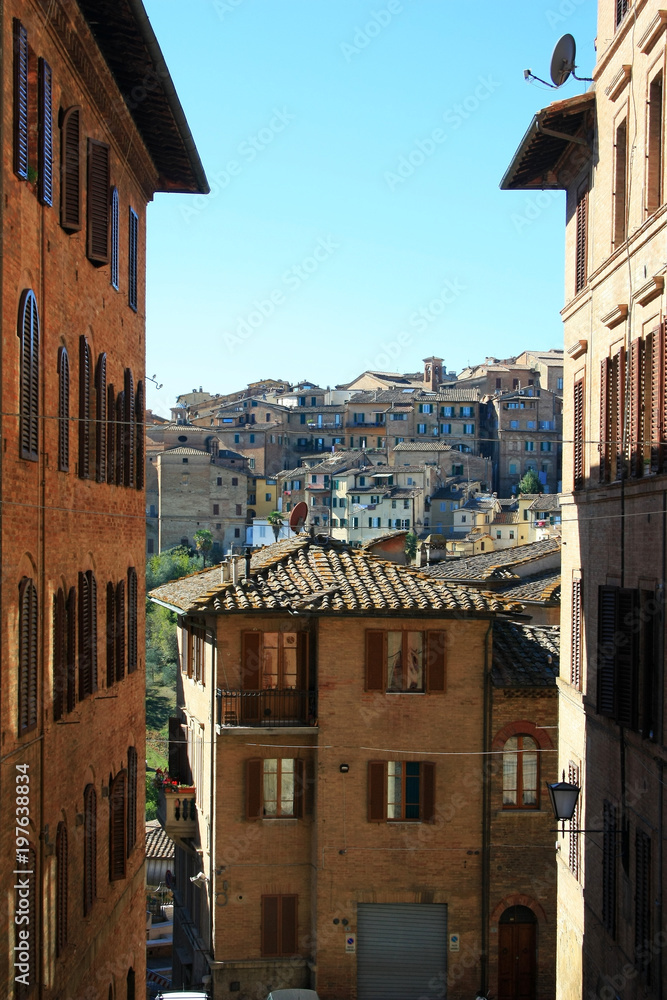 Ancient buildings in Siena, Italy