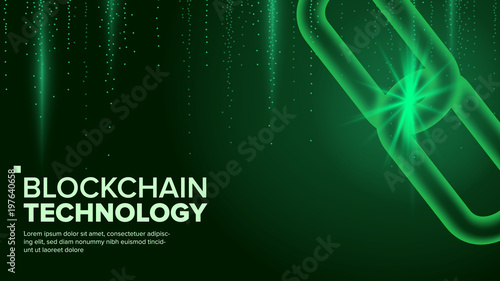 Blockchain Vector. Digital Code Chain. P2P. Development Software Platform. Investment Crypto Illustration