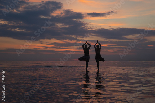 Yoga in the sea