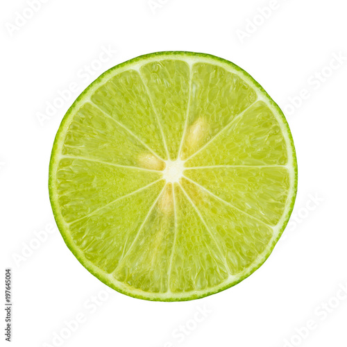 fresh lime isolated on a white background with clipping path