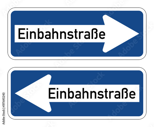 Einbahnstraße - Verkehrszeichen 220 links rechts