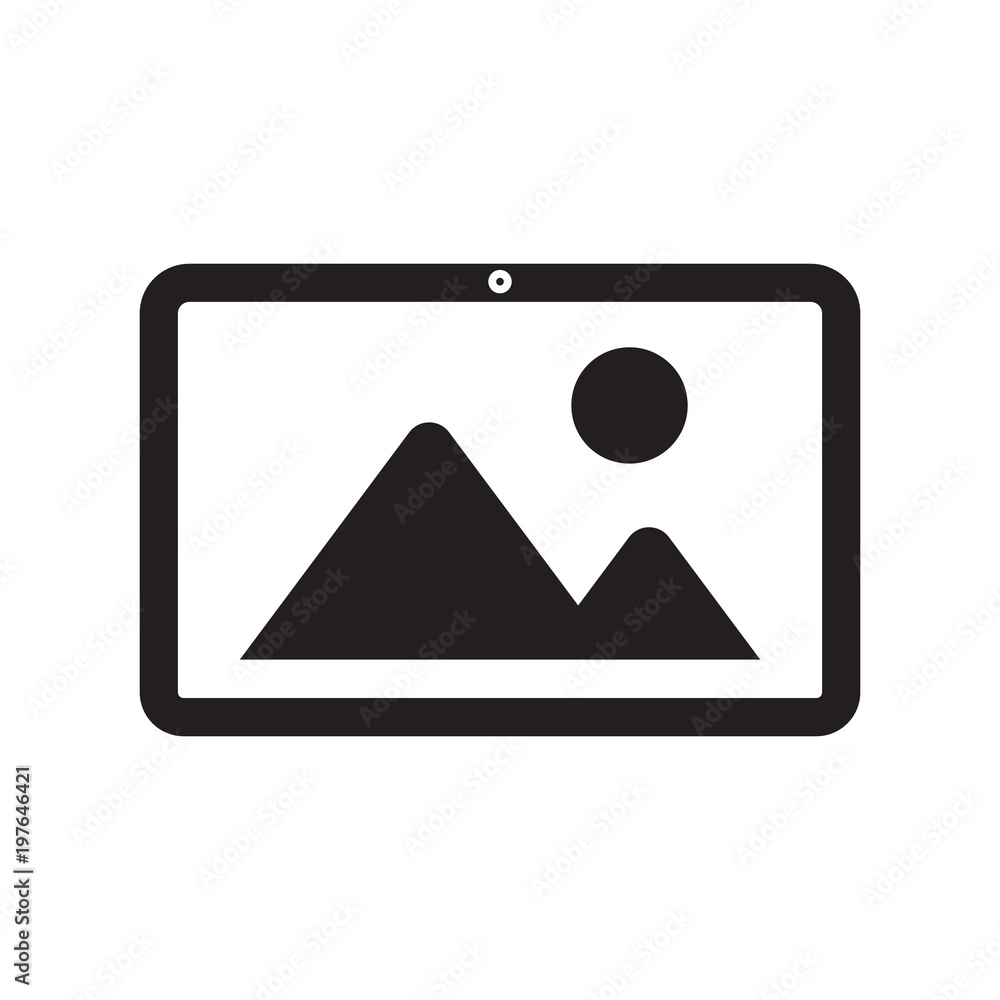 tablet with grey picture vector illustration design tablet with grey picture vector illustration design