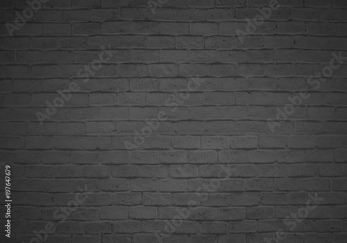 Empty brick wall background faded black