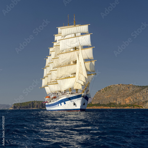 Sailing ship. Cruises. Yachting. Sailing