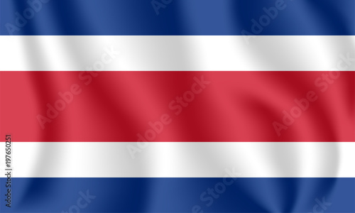 Free Download Flag of Costa Rica. Realistic waving flag of Republic of Costa Rica. Fabric textured flowing flag of Costa Rica. - GFXLoad