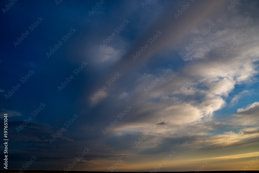 Amazing sky at sunset in Kazakhstan Amazing sky at sunset in Kazakhstan