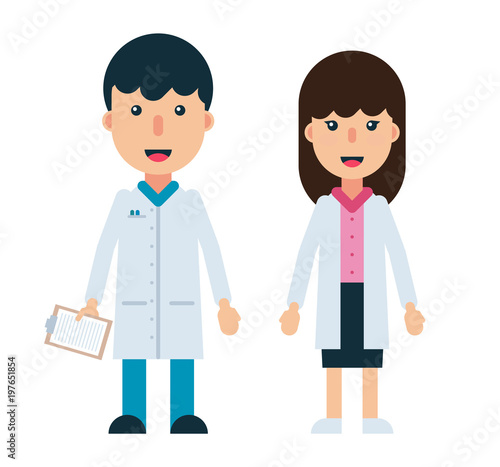 Male and female doctors