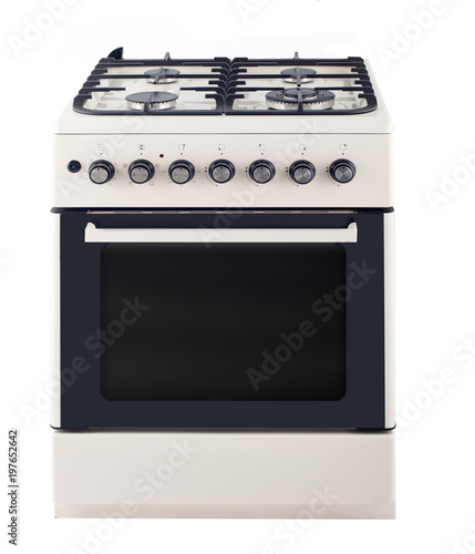 gas cooker isolated on white