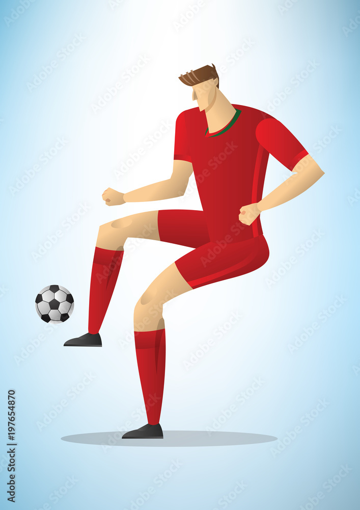 Illustration of football player 05