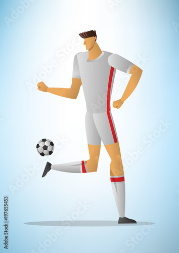 Fototapeta Naklejka Na Ścianę i Meble -  Illustration of football player 20