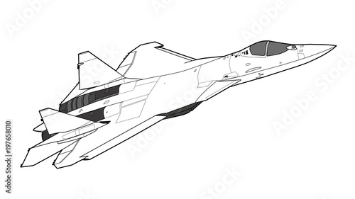 Modern Russian jet fighter aircraft.