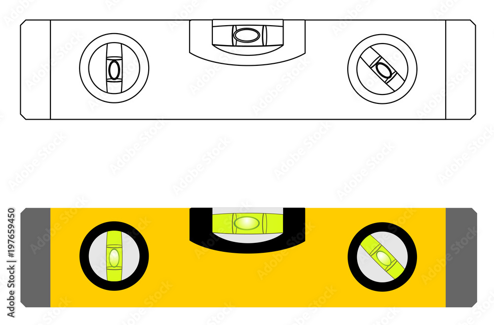Bubble level tool icon set vector eps 10 Bubble level tool icon set vector eps 10