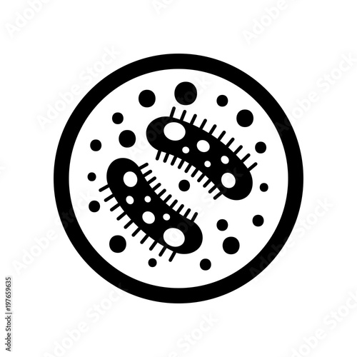 Study of bacteria icon vector illustration design