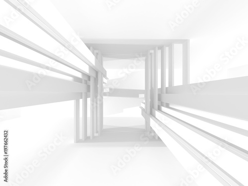 Futuristic White Architecture Design Background