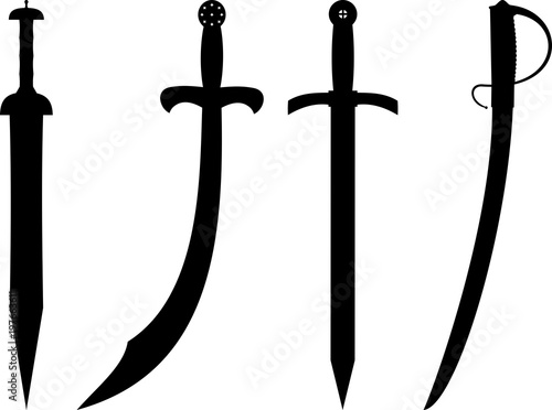 Фотография Various types of swords