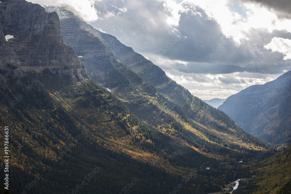Landscape image of Glacier National Park taken from the Going to The Sun Road. Montana Landscape image of Glacier National Park taken from the Going to The Sun Road. Montana