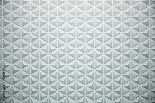 Fototapeta Naklejka Na Ścianę i Meble -  White triangle tiles pattern, 3d rendering background.