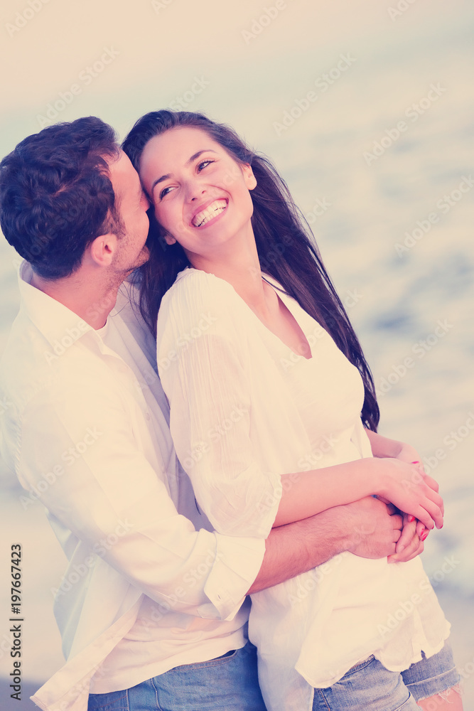 young couple on beach have fun young couple on beach have fun