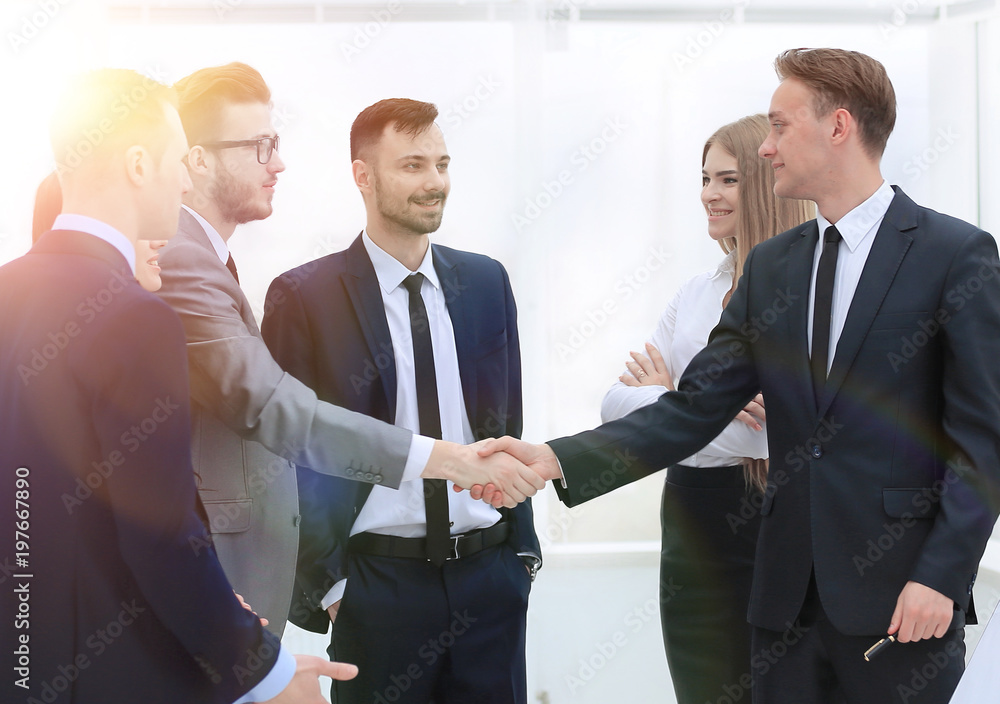 Fototapeta premium handshake Manager and the client in the office