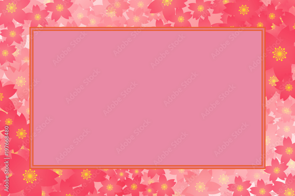 Background Wallpaper Vector Illustration Design Image Japan China Asia Free Size 背景 壁紙 ベクター イラスト 無料 無料素材 バックグラウンド フリー素材 和風素材 日本 背景素材壁紙 写真スペース 写真枠 フォトフレーム 花 満開 花柄 花びら