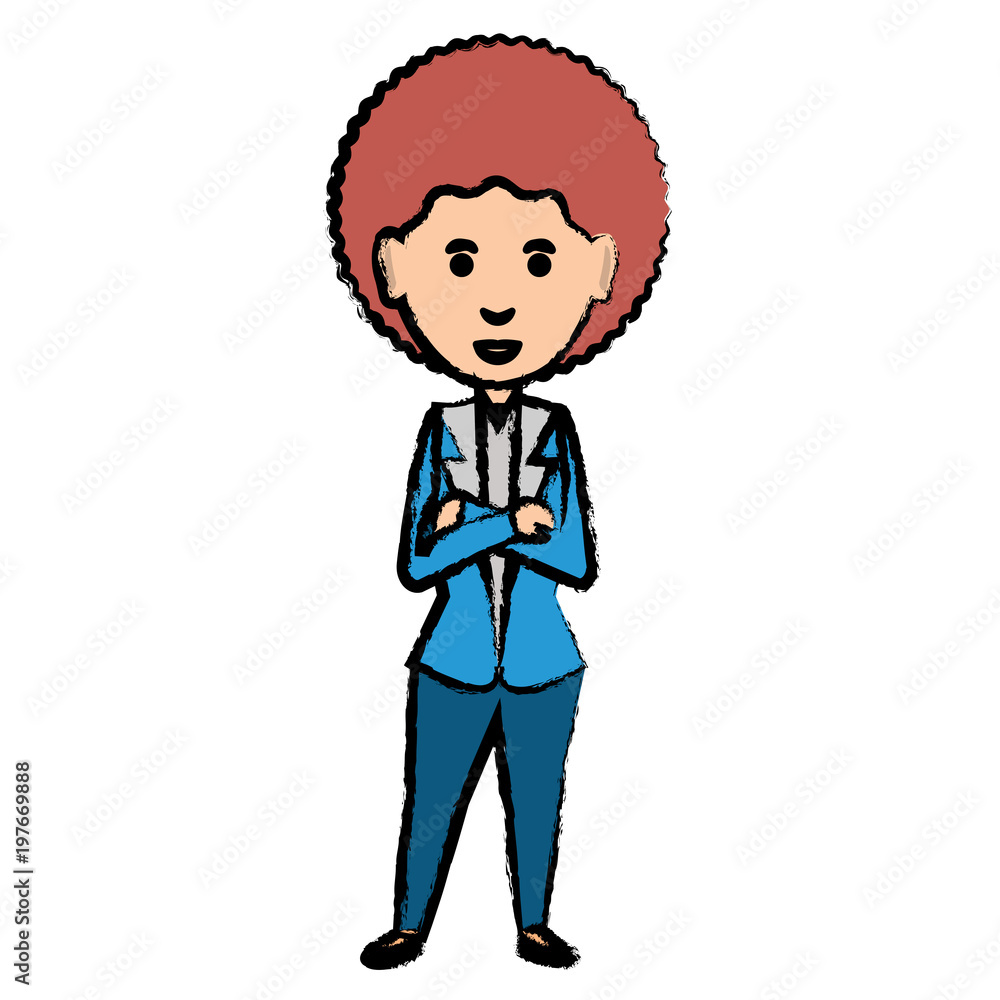 cartoon young businesswoman icon over white background, vector illustration cartoon young businesswoman icon over white background, vector illustration