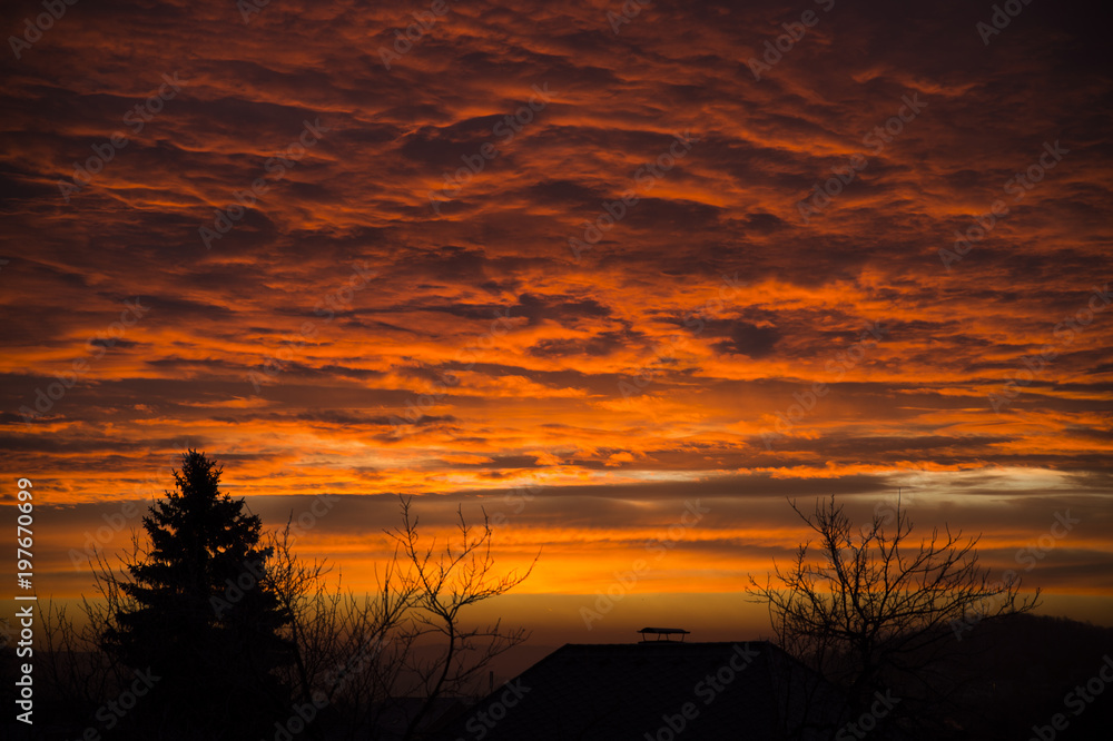 Abendhimmel, Sonnenuntergang