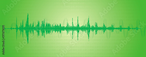 Seismograph diagram, graph of earthquake on paper, vector illustration