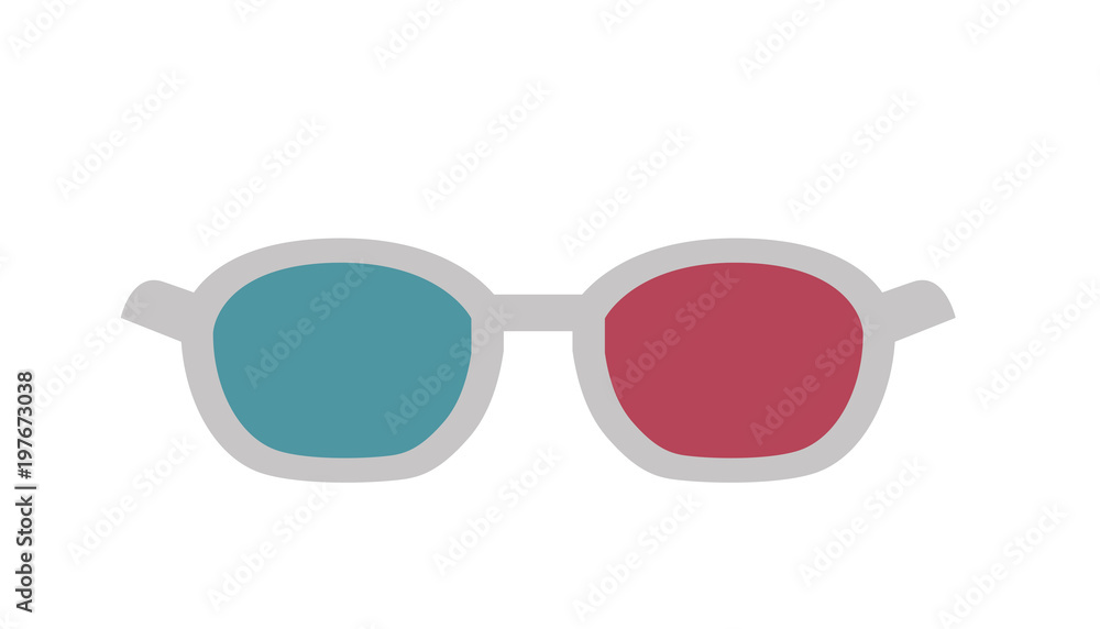 Fototapeta premium cinema movie film 3d glasses vector illustration