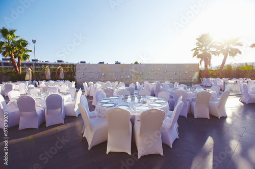 Banquet place corporate party with gala dinner