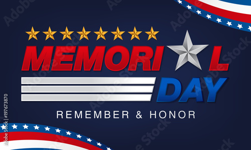 Happy memorial day theme background