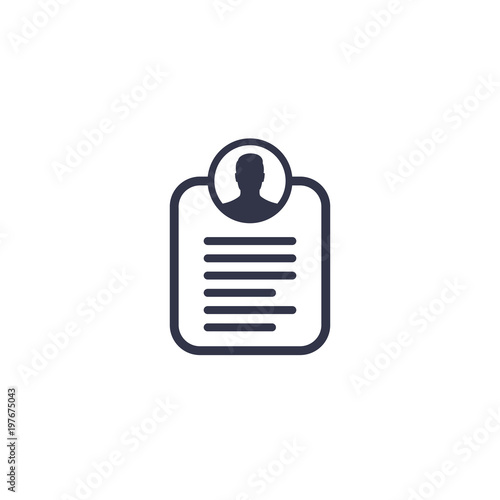 account info, personal data icon