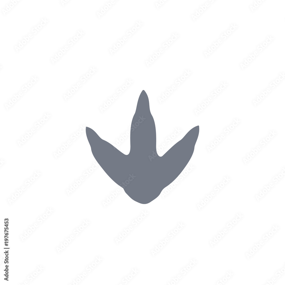Naklejka dinosaur footprint vector icon