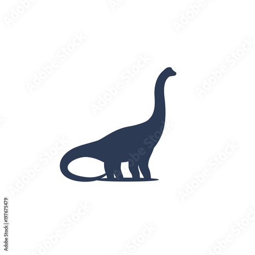 dinosaur, sauropod vector icon