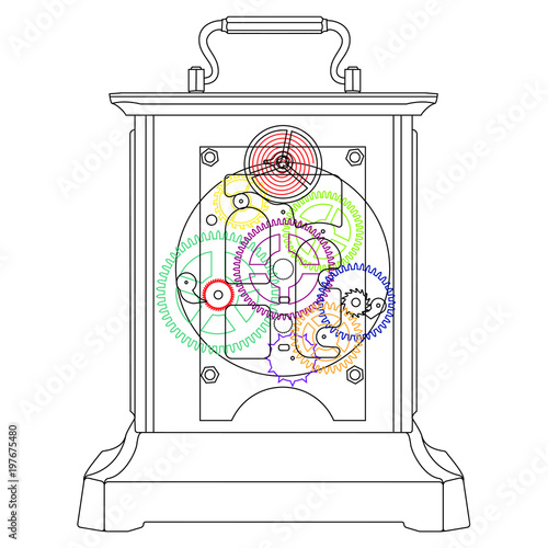 Engranaje reloj antiguo