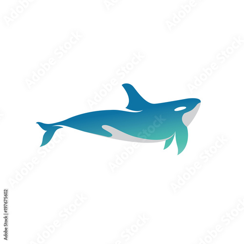 ocean whale color logo